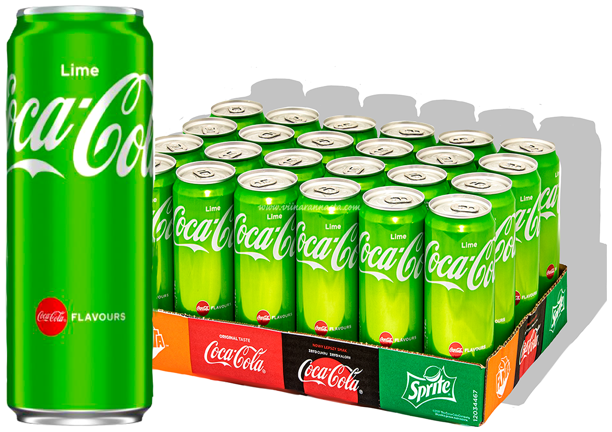 Газированный напиток Coca-Cola Lime 0.33 л ж/б упаковка 12 штук (Польша) - фотография № 1