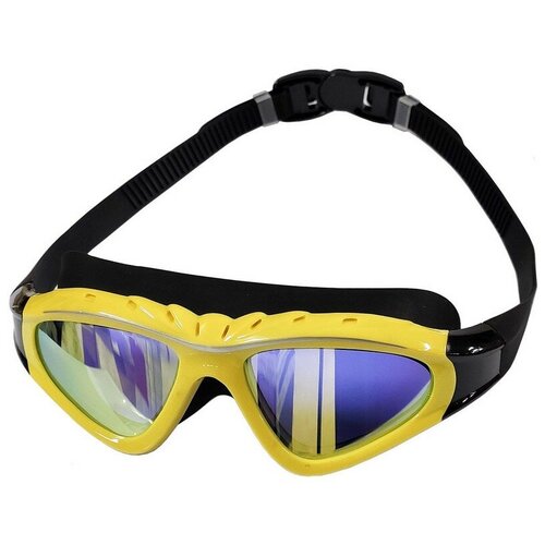 фото Очки для плавания взрослые полу-маска цв.жёлтый-чёрный в31547-5 magnum