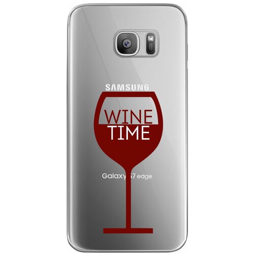 Силиконовый чехол Mcover на Samsung Galaxy S7 с рисунком Время пить вино силиконовый чехол mcover на samsung galaxy a30 galaxy a20 с рисунком время пить вино