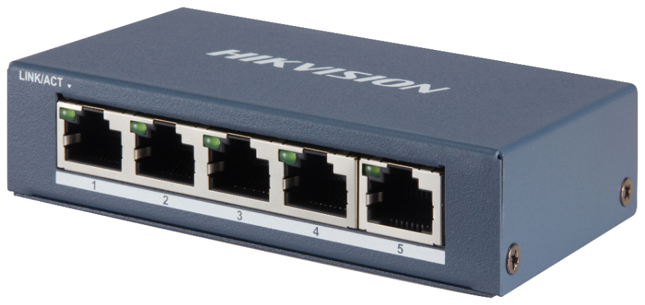 Коммутатор Hikvision DS-3E0505-E 5 Gigabit RJ45 ports, Desktop Steel Case Unmanaged Switch