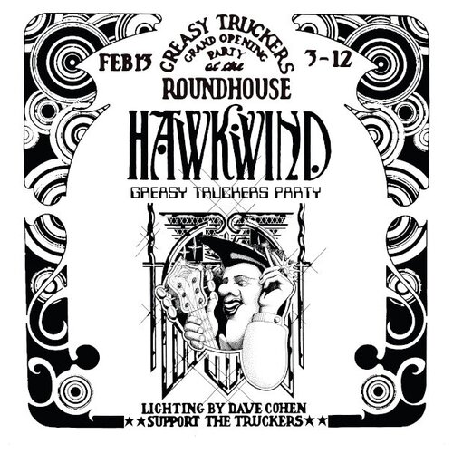 HAWKWIND GREASY TRUCKERS PARTY RSD2021 Limited 180 Gram Black Vinyl 12 винил винил 12” lp limited edition hawkwind at the bbc 1972 live