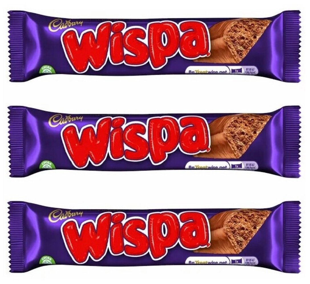 Пористый воздушный шоколадный батончик Cadbury Wispa (Великобритания), 36 г (3 шт) - фотография № 9