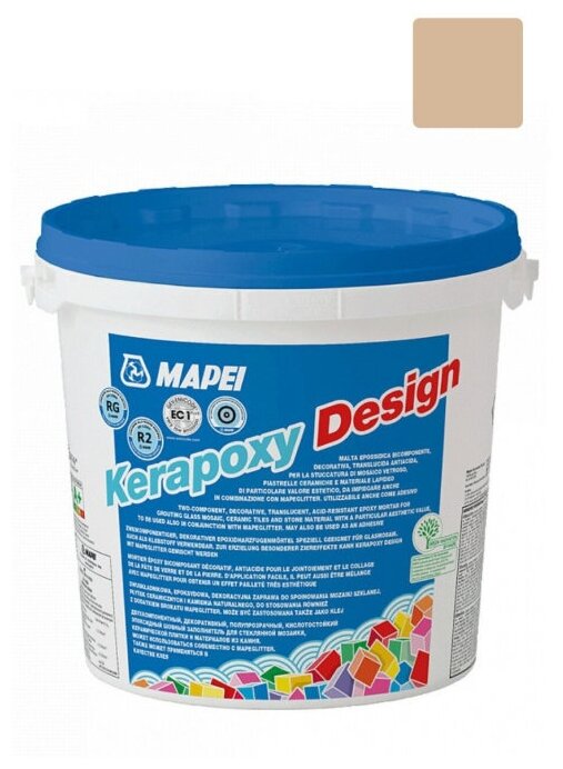 Эпоксидная затирка Kerapoxy EASY Design MAPEI № 138 Миндаль, 3 кг