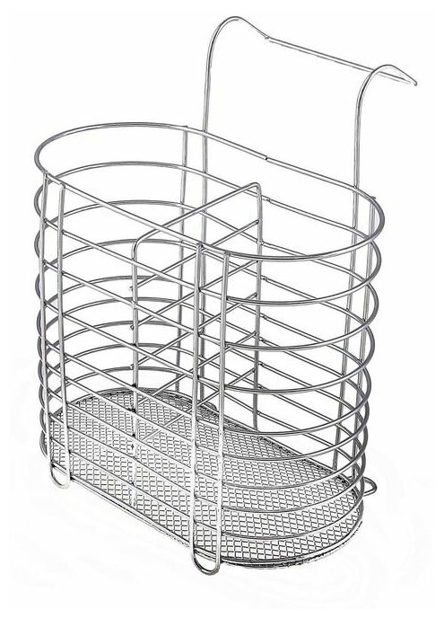 фото Сушилка для столовых приборов Доляна подвесная, d 1,5 см, 16,5*15,5*12 см, хром