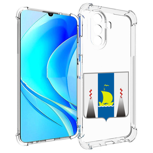 Чехол MyPads герб-сахалиснкой-области для Huawei Nova Y70 / Nova Y70 Plus (MGA-LX9N) / Huawei Enjoy 50 задняя-панель-накладка-бампер