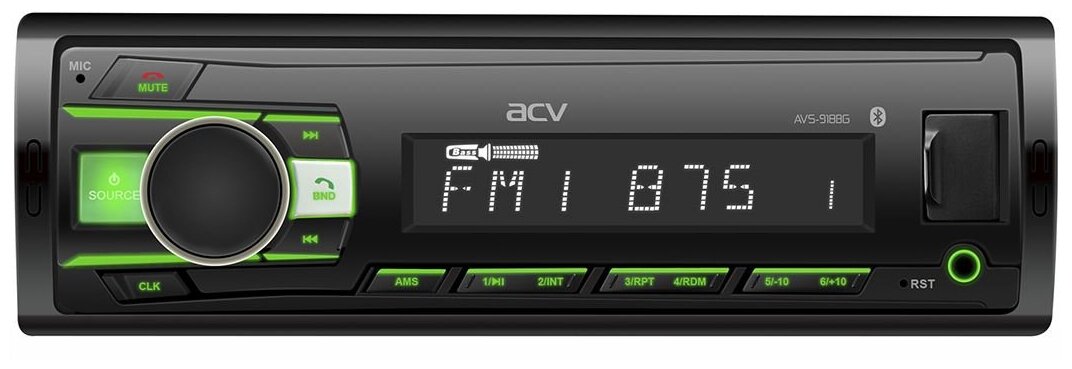 фото Автомагнитола ACV AVS-918BG 1DIN 4x50Вт v4.0 (36695)