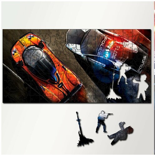 Пазл из дерева с фигурками, 230 деталей, 46х23 см игры Need For Speed Hot Pursuit - 5260