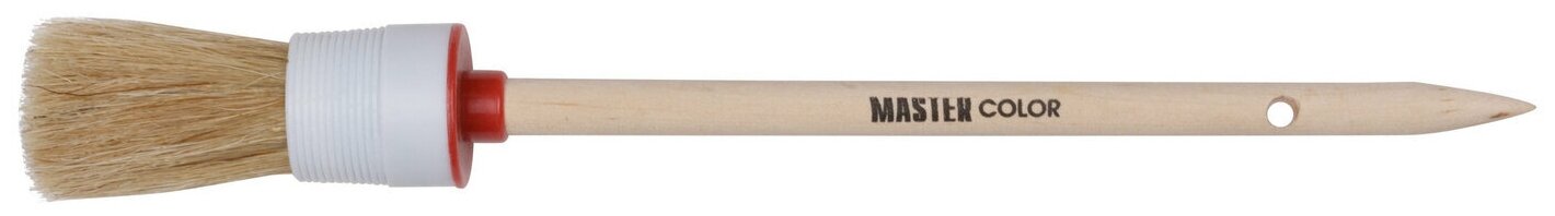 фото Круглая кисть, натур. щетина, 55% топс, деревянная ручка, 25 мм MASTER COLOR 30-0401