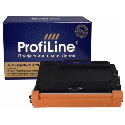 Картридж ProfiLine PL_TN-3520/TN-3512/TN-3480 совместимый тонер картридж (Brother TN-3520) 20 000 стр, черный набор картриджей nv print nv tn3480t set2 для dcp l6600dw hl l6400dwt hl l6300dw mfc l6800dw mfc l6900dw dcp l5500dn hl l5000d hl l5100dn hl l