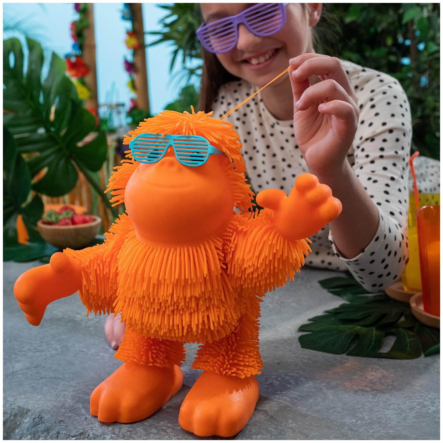 Игрушка интерактивная Jiggly Pets Орангутан Тан-Тан оранжевый - фото №4