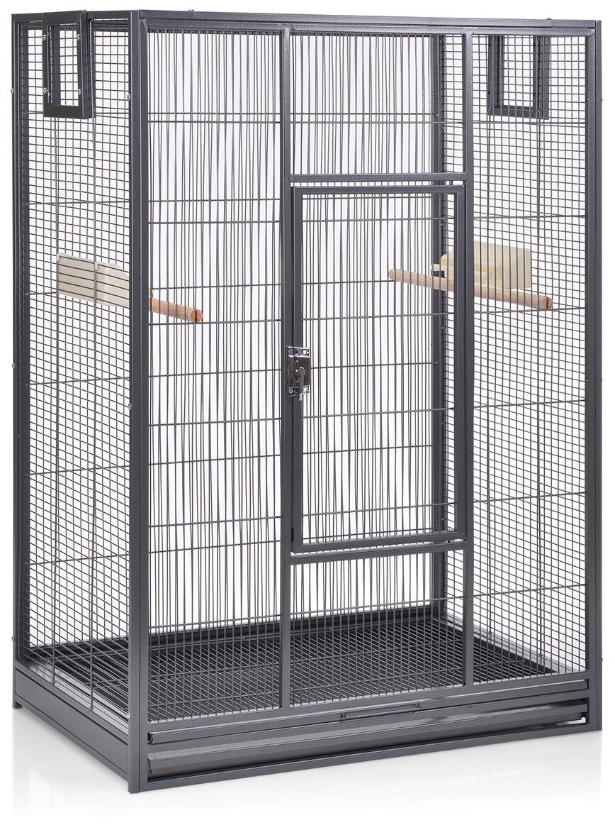 Клетка для малых птиц Montana Cages "Melbourne I", тёмно-серая, 80х50х110см (Германия) - фотография № 1