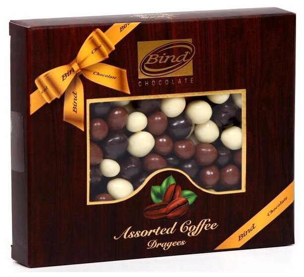 Шоколадное драже "Кофе в шоколаде" микс, 100 г - фотография № 1