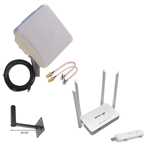 Комплект интернета WiFi для дачи и дома 3G/4G/LTE – PETRA BB MIMO 2×2 UniBox-2 с модемом ZTE MF79U
