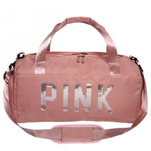 фото Сумка спортивная ultramarine, 18 л, ручная кладь, розовый, бежевый