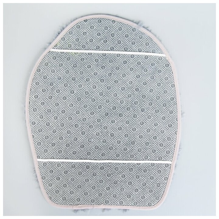 Набор ковриков для ванной и туалета Доляна «Пушистик», 3 шт: 32×40, 40×50, 50×80 см, цвет серый - фотография № 4