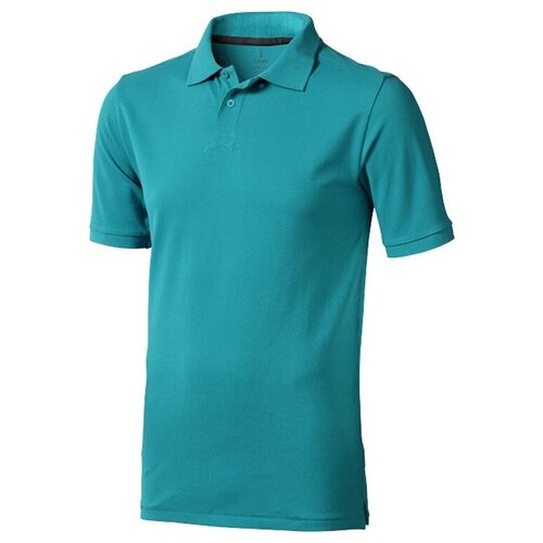 фото Calgary мужская футболка-поло с коротким рукавом, аква elevate