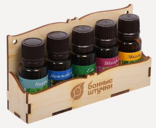 Изображение товара Набор эфирных масел Легкое дыхание: Можжевельник, Пихта, Ель, Шалфей, Эвкалипт (5 шт, арт. БШ 33400)