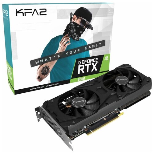 Видеокарта KFA2 RTX3060 CORE PCI-E 8GB GDDR6 128BIT 1- Сlicd OS 36NSL8MD6OCK 2952400₽