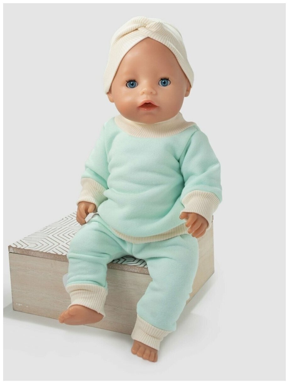 Одежда для куклы Беби Бон (Baby Born) 43см , Rich Line Home Decor, Х-992/Менто-экрю