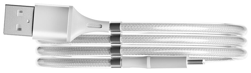 Кабель OLMIO MAGNET, USB 2.0 - Type-C, 1.2м, 2.1A - фото №3