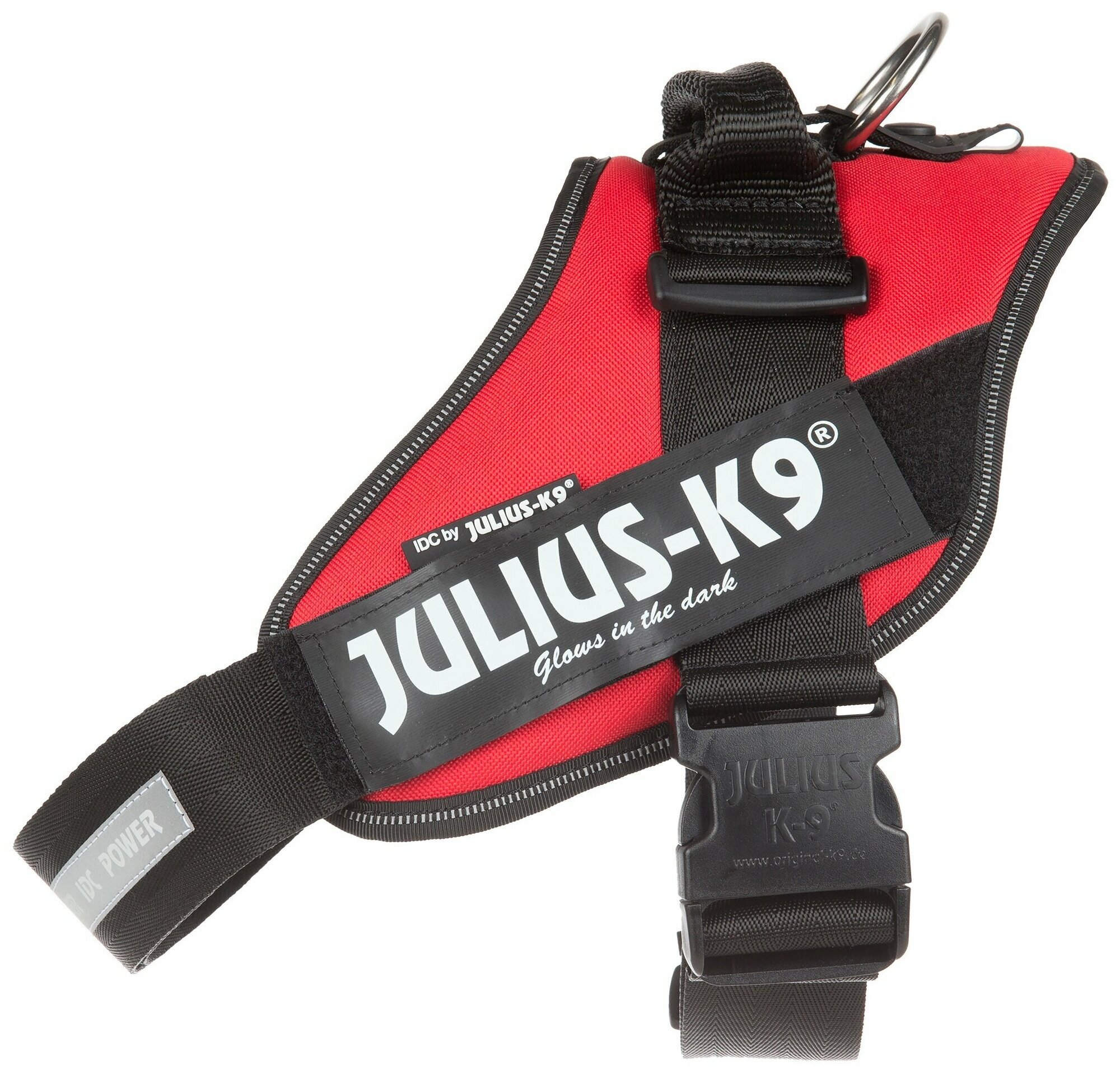 JULIUS-K9 шлейка для собак IDC-Powerharness 1 (23-30 кг) (63-85 см., Джинса-неон) - фото №2