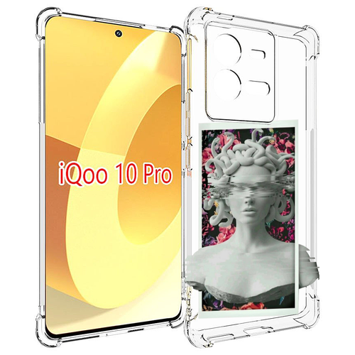 Чехол MyPads статуя-медузы для Vivo iQOO 10 Pro задняя-панель-накладка-бампер