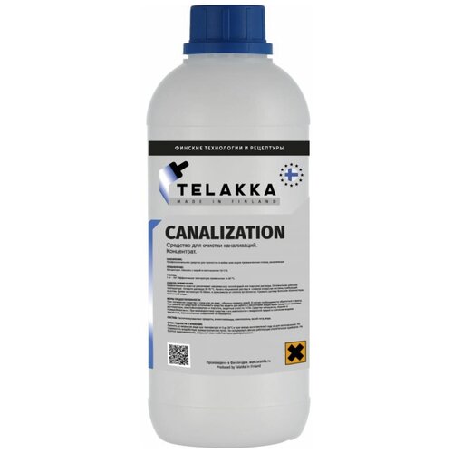 Эффективное универсальное средство для прочистки канализации Telakka CANALIZATION 1л