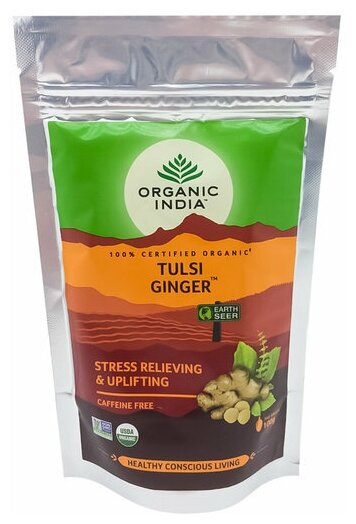 Чай Тулси с Имбирем Organic India 100 гр.