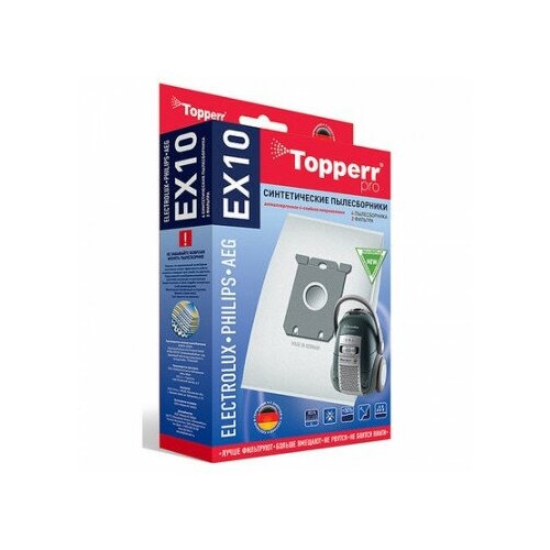 Пылесборник синтетич для пылелсосов Topperr EX 104шт в ед 1354₽
