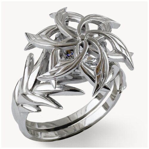 фото Серебряное кольцо леди галадриэль с белым топазом "нэнья" кольцо эльфов властелин колец 8jewel