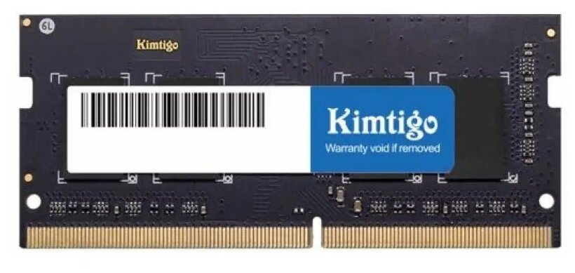 Оперативная память Kimtigo DDR3L - 4Gb, 2666 МГц, SO-DIMM, CL11 (kmts4g8581600) - фото №1