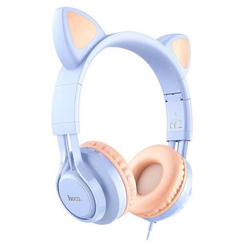 Наушники HOCO W36 Cat ear kids wireless headphones цвсиний 80900₽