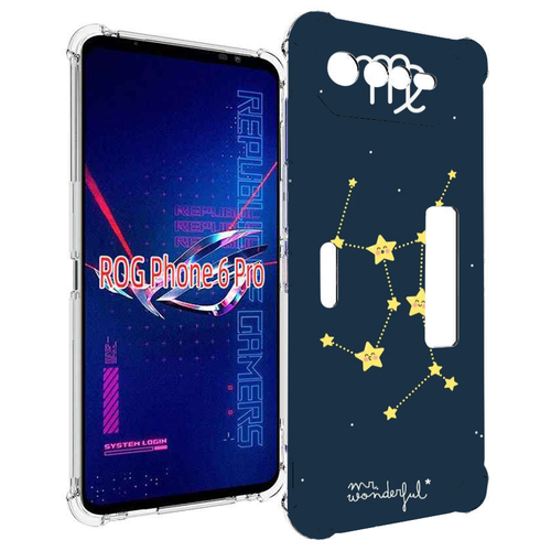 Чехол MyPads знак-зодиака-дева-3 для Asus ROG Phone 6 Pro задняя-панель-накладка-бампер