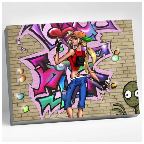Картина по номерам на холсте с подрамником Molly Поп-арт в стиле граффити, Раскраска 40x50 см, Девушки Люди Стили
