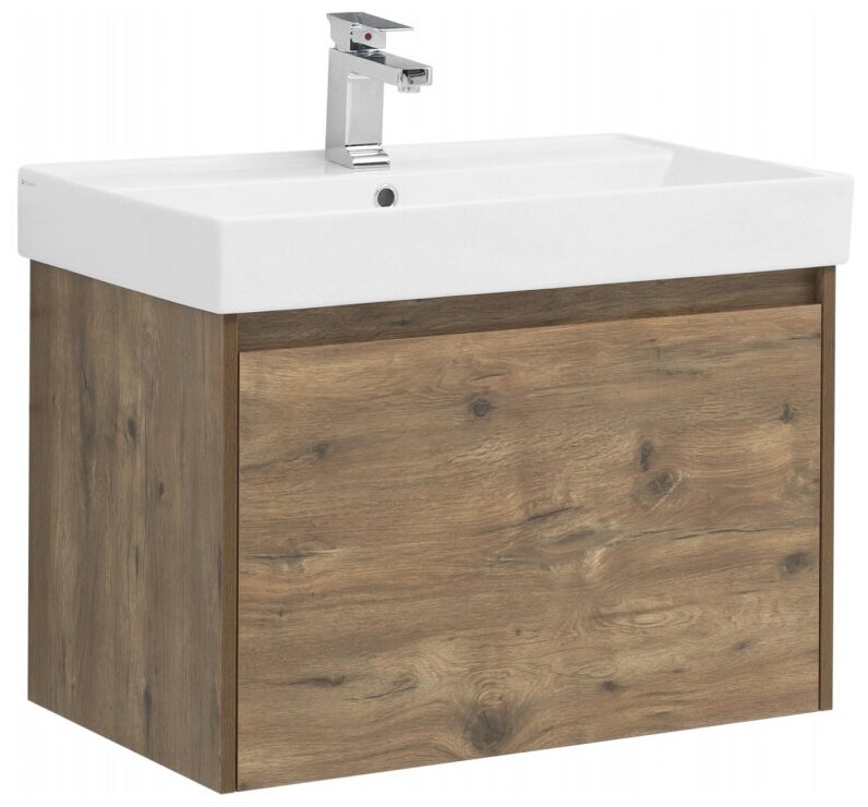Тумба под раковину Aquanet Nova Lite 75 один ящик, дуб рустикальный (249514)