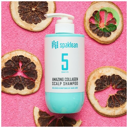 SPAKLEAN шампунь для кожи головы с коллагеном - Spaklean Amazing Collagen Scalp Shampoo 5 Benefits - 500 ml