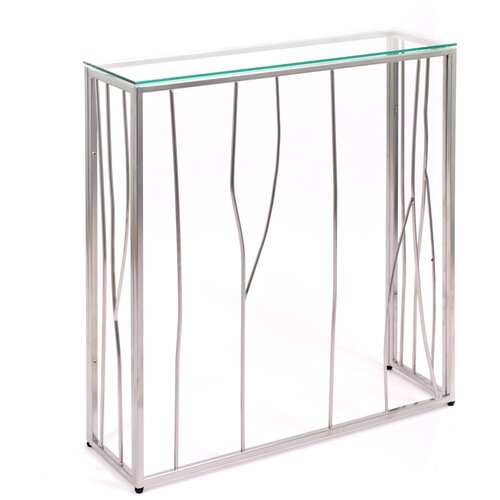 Столик туалетный 1024-CS clear серебряный AllConsoles 80x25x80