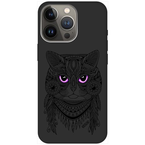 Силиконовый чехол на Apple iPhone 14 Pro / Эпл Айфон 14 Про с рисунком Grand Cat Soft Touch черный силиконовый чехол на apple iphone 14 pro эпл айфон 14 про с рисунком grand cat soft touch черный