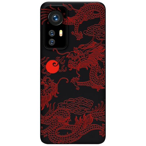 Силиконовый чехол Mcover на Xiaomi 12X с рисунком Японский дракон янь / аниме противоударный чехол с защитой камеры mcover на samsung m33 с рисунком японский дракон янь аниме