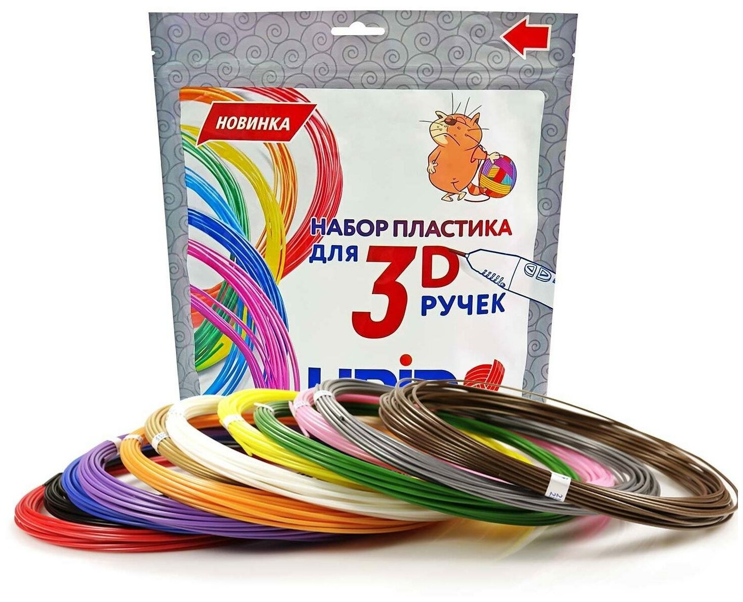 Пластик для 3D ручки UNID ABS пруток UNID 175 12 цветов