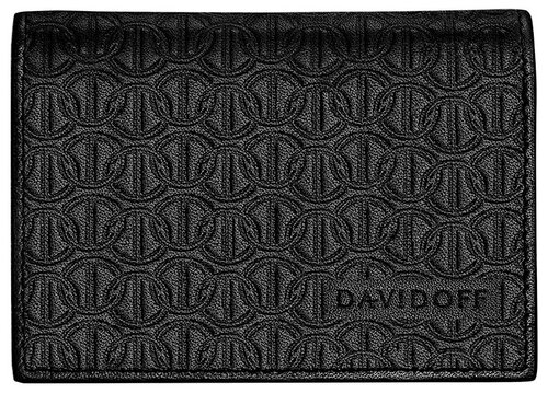 Бумажник Davidoff, фактура тиснение, черный