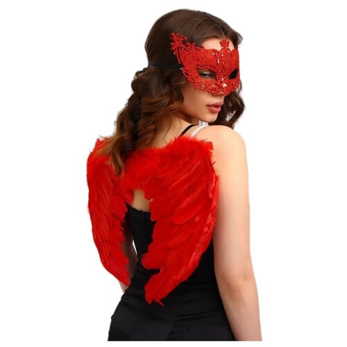 Карнавальный набор Страна Карнавалия Красный ангел, крылья, маска