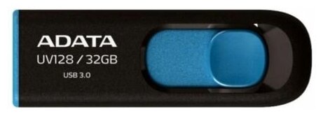 Накопитель USB 3.0 64GB ADATA UV128 черный/голубой