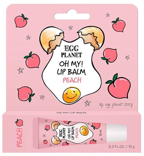 Бальзам для губ EGG PLANET OH MY! LIP BALM, персик, увлажняющий, 10 г