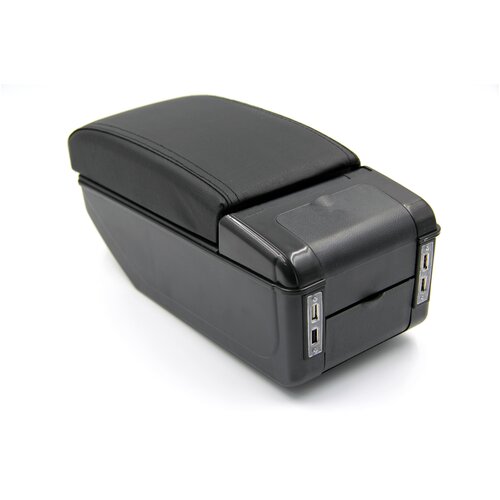 Подлокотник для Skoda Octavia A7 / Шкода Октавия А7 (2013-2017) органайзер, 7 USB для зарядки гаджетов, крепление в подстаканники