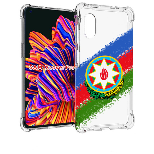 Чехол MyPads герб флаг Азербайджана для Samsung Galaxy Xcover Pro 1 задняя-панель-накладка-бампер