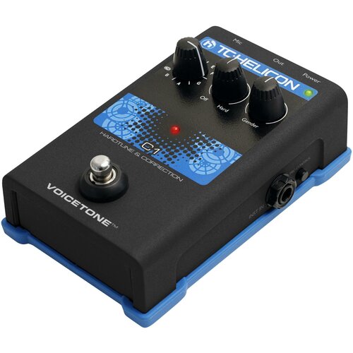 TC HELICON VoiceTone C1 напольная вокальная педаль эффекта коррекции тона, преамп студийного качества, фантомное питание, USB порт, балансные вход и вы педаль эффектов tc helicon voicetone x1