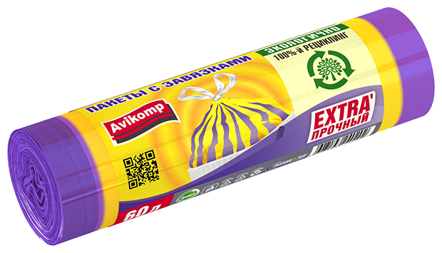 фото Мешки для мусора Avikomp Полосатики 40202