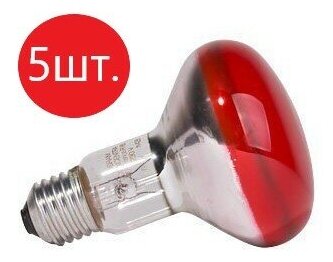 фото Лампы накаливания зеркальные R80 60W цветные GE, 5 штук