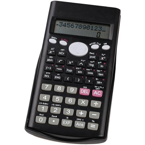Калькулятор 12 разрядный (научный), 240 функций, 2х строчный дисплей, 160*80*15мм, в комплект входит батарейка.